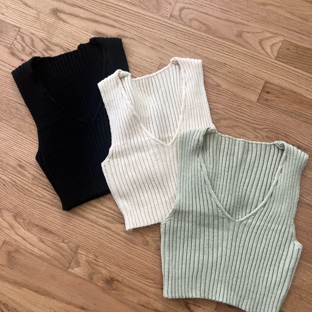set of three sweater tops